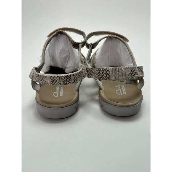 Clarks Snake‎ Print Sandals Adjustable Straps Comfort Walking Shoes Size 8 - Picture 5 of 11